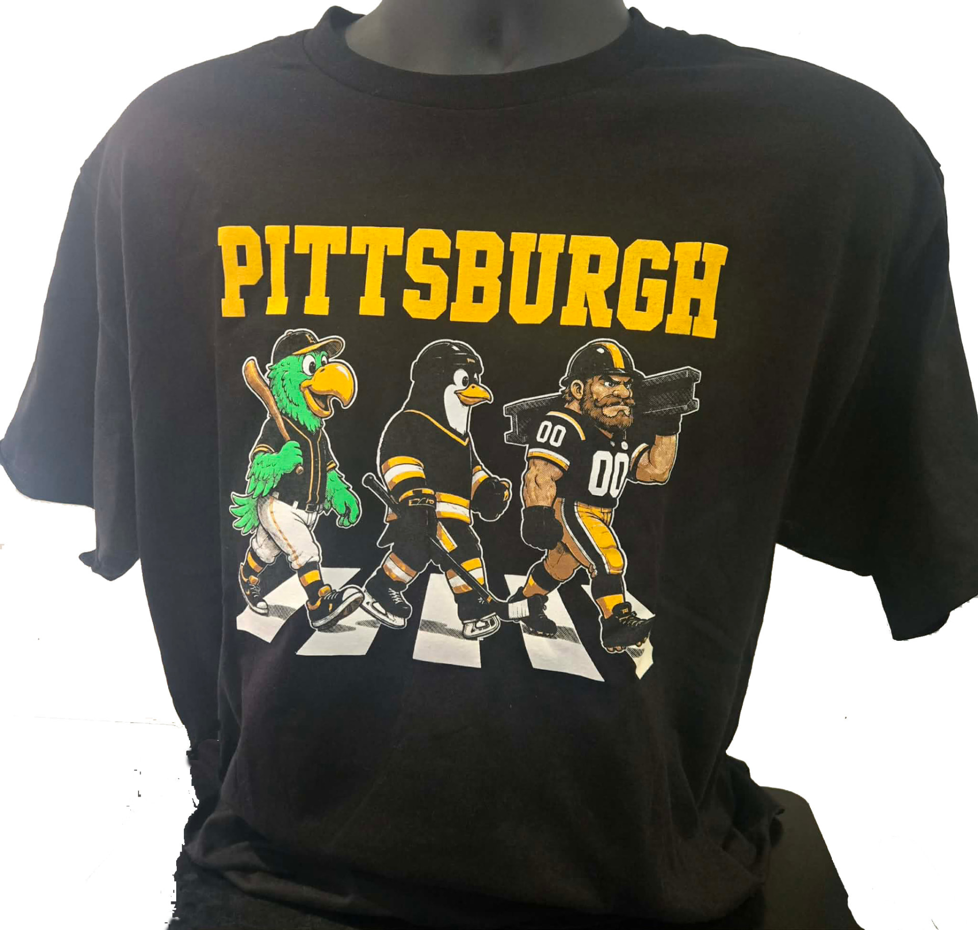 3 Team Mascots Youth Tee — Black