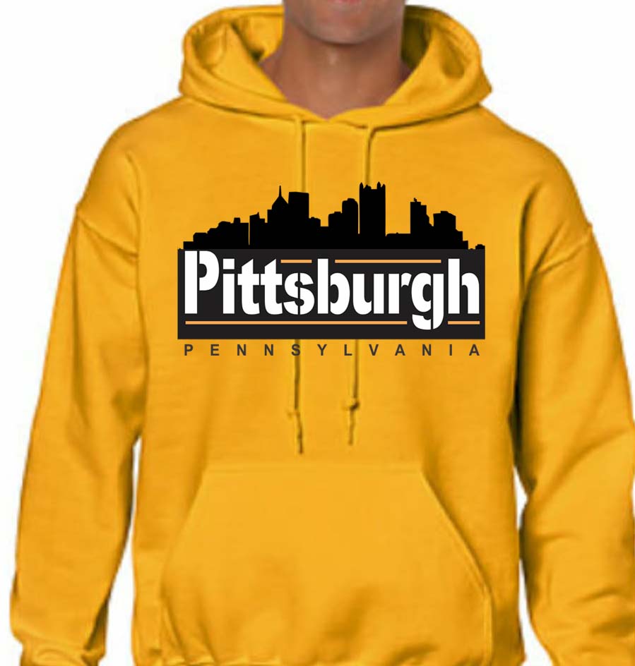 PGH Skyline Hoodie — Gold
